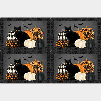 Hallow's Eve - Placemats Black Multi Panel