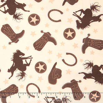 Rodeo Rider - Main Cream Yardage