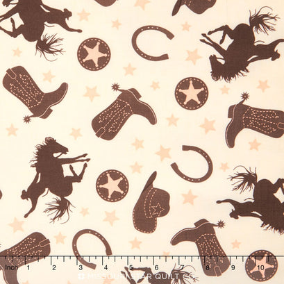Rodeo Rider - Main Cream Yardage