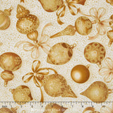 Holiday Flourish - Antique Glass Ornaments Metallic Yardage