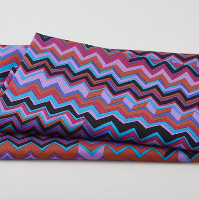 Kaffe Fassett - Stash Zig Zag Purple 2 Yard Cut