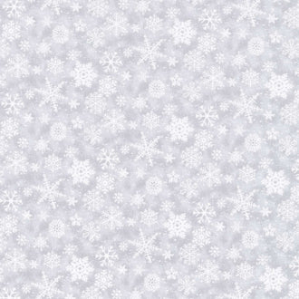 Snow Crew - Snowflakes Gray Yardage
