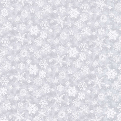 Snow Crew - Snowflakes Gray Yardage