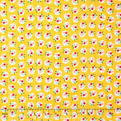 Backyard Roses - Backyard Berries Yellow Yardage