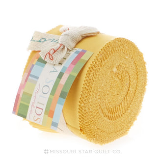 Bella Solids Buttercup Junior Jelly Roll by Moda