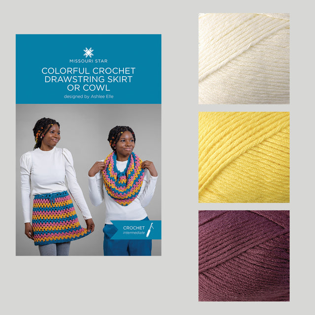 Colorful Crochet Skirt/Cowl - XS/S/M - Collegiate Crochet Kit Primary Image