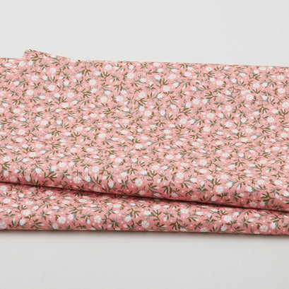 Graceful - Mini Floral Terra Cotta 2 Yard Cut