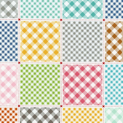 Bee Backgrounds - Busy Patchwork White Yardage