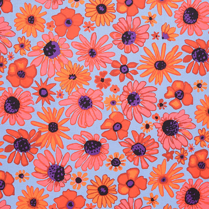 Kaffe Fassett Collective - August 2024 Hot Colorway Bloomers Lilac Yardage