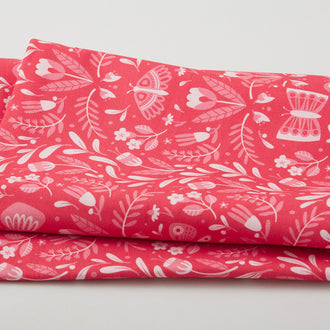 Open Fields : Full of Wonder - Butterfly Frolic Red 2 Yard Cut