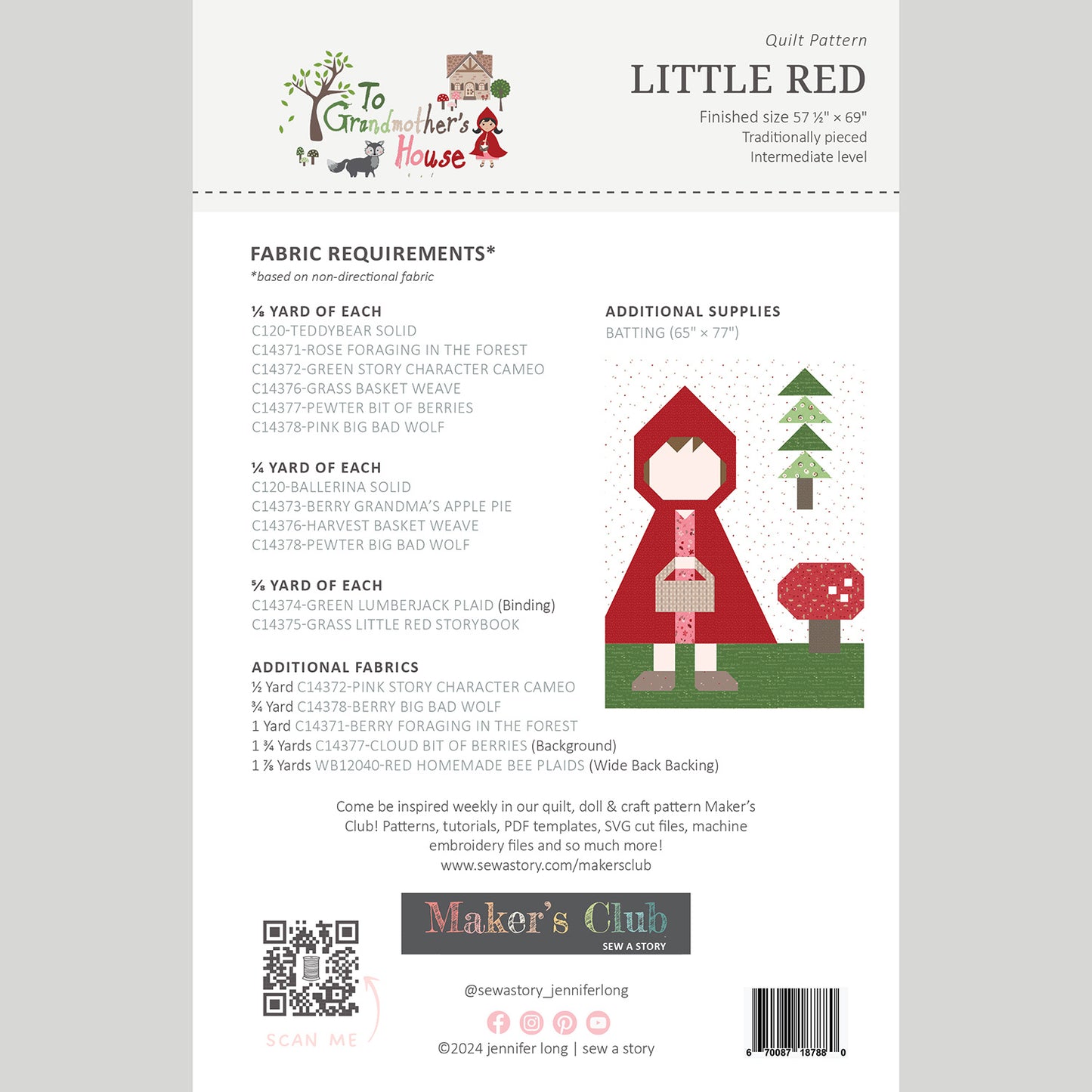 Digital Download - Little Red Quilt Pattern Alternative View #1