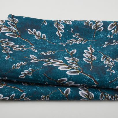 Willow Wood - PW Floral Teal 108" Wide 3 Yard Cut