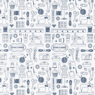 Happiness is Handmade - Homemade Navy Yardage