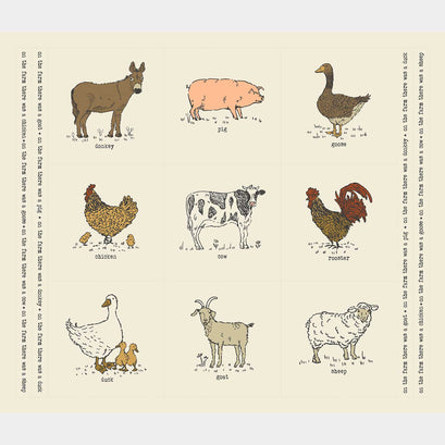 Farmstead - Farm Animal Porcelain Panel