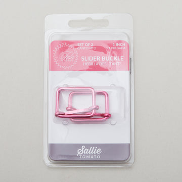 Sallie Tomato Tula Pink 1" Slider Buckle - Set of Two Pink Alternative View #1