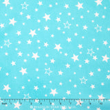 Cozy Cotton Flannels - Aqua Stars Yardage