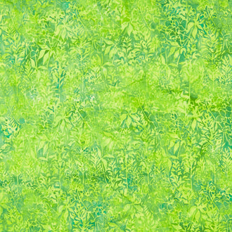 Summertime Batiks - Small Texas Bluebonnet Green Yardage