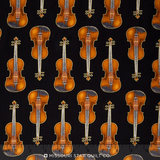 In Tune - Violins Black Yardage
