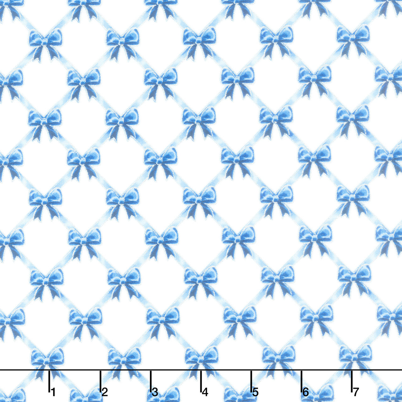Holiday Flourish - Festive Finery - Blue ColorstoryRibbons Delft Yardage Primary Image