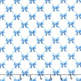 Holiday Flourish - Festive Finery - Blue ColorstoryRibbons Delft Yardage Primary Image