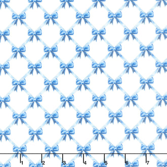 Holiday Flourish - Festive Finery Blue Colorstory Ribbons Delft Metallic Yardage