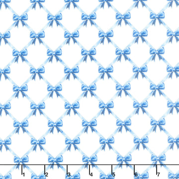 Holiday Flourish - Festive Finery - Blue ColorstoryRibbons Delft Yardage Primary Image