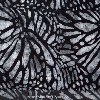 Tonga Batiks - Gotham Philodendren Carbon Yardage