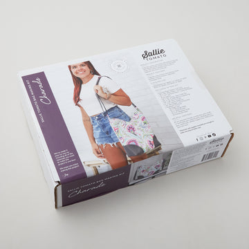 Tula Pink Charade Purse Kit - Charcoal Pebble Faux Leather Alternative View #3