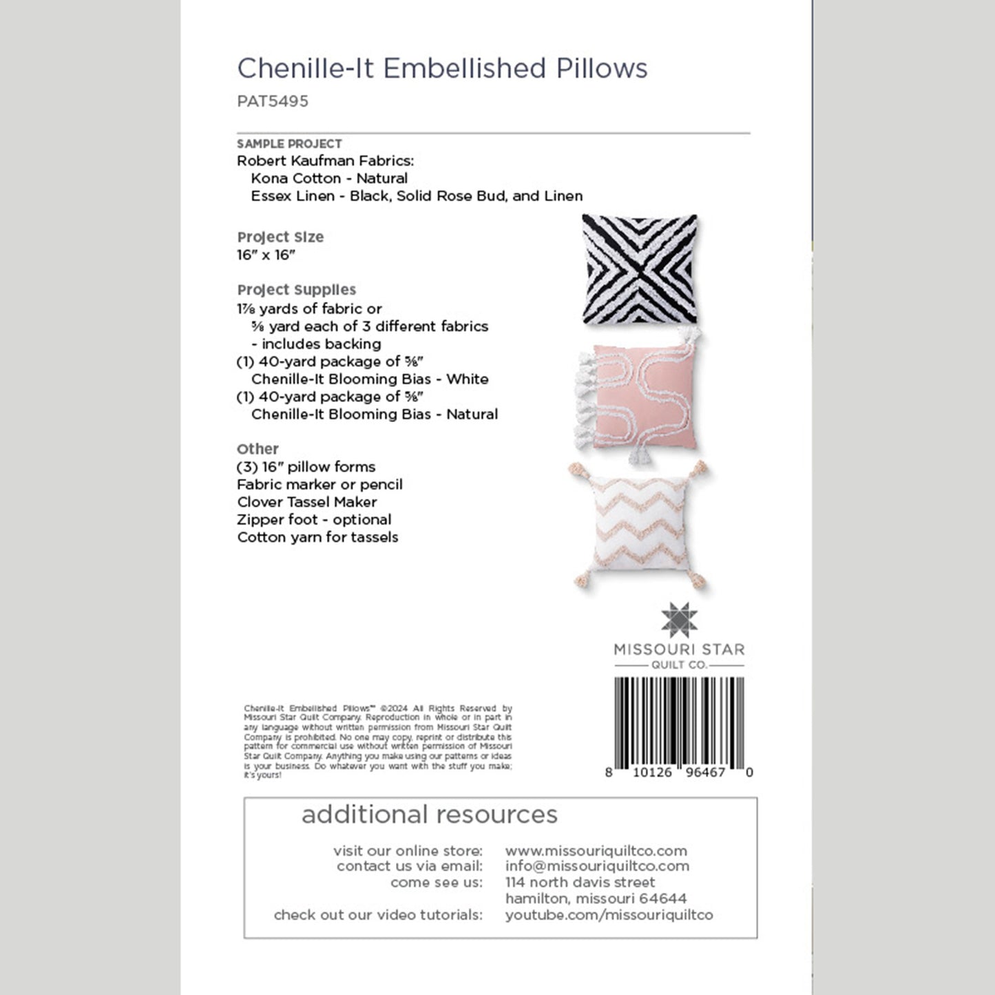 Chenille-It Embellished Pillows Pattern by Missouri Star Alternative View #1