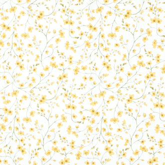 Tulip Fields - Blooming Buds White Yardage