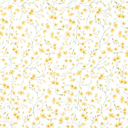 Tulip Fields - Blooming Buds White Yardage