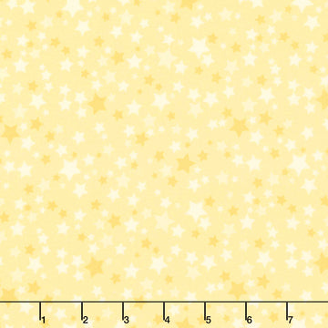 Playtime Flannel - Stars Yellow Yardage Primary Image