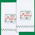 Christmas Camper Embroidery Hand Towel Set