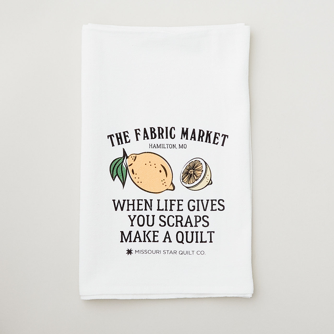 Missouri Star When Life Gives You Scraps White Flour Sack Tea Towel Primary Image