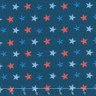 Faith, Family, Freedom - Stars of Freedom Navy Yardage