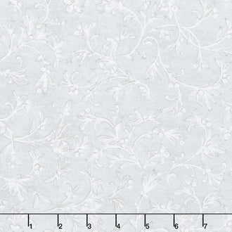 Winter White 3 - Ice Branches Ice Metallic Yardage
