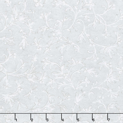 Winter White 3 - Ice Branches Ice Metallic Yardage