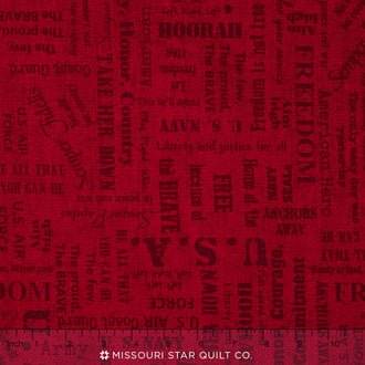 Because of the Brave - Rich Red Yardage