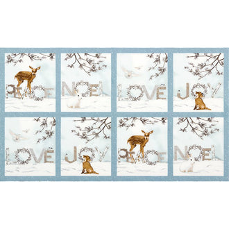 Winter White 3 - Winter Words Animals Winter Metallic Panel