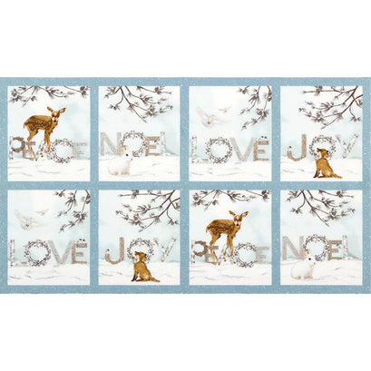 Winter White 3 - Winter Words Animals Winter Metallic Panel