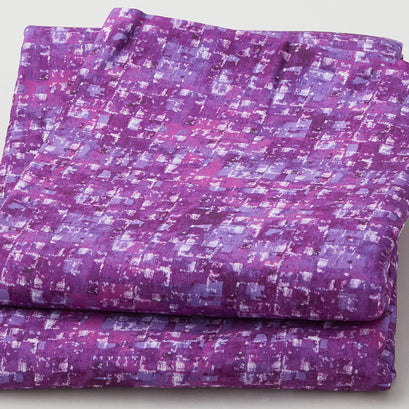 Glaze - Abstract Squares Purple 108" Wide 3 Yard Cut