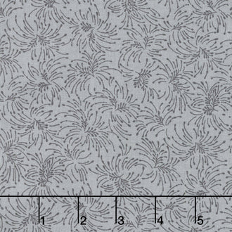 Chloe - Small Twig Bouquets Dark Gray 108" Wide Backing