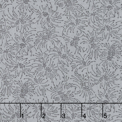 Chloe - Small Twig Bouquets Dark Gray 108" Wide Backing