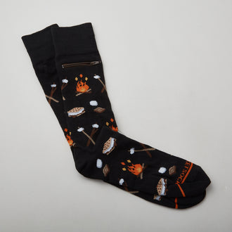 Pocket Socks Campfire N Smores - Mens