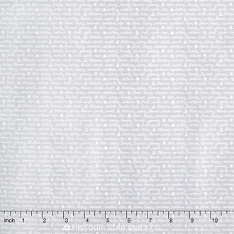 Sweet Orchard - Orchard Text Gray Yardage