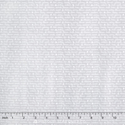 Sweet Orchard - Orchard Text Gray Yardage