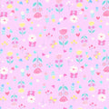 Unicorn Magic - Magical Flowers Lilac Metallic Yardage Primary Image