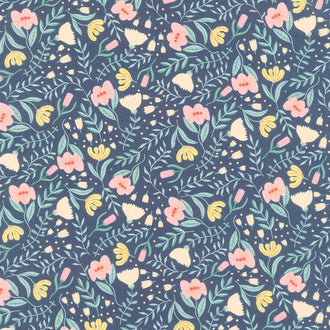 The Shark Side - Sea Floral Persian Yardage