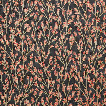 Holiday Flourish - Festive Finery - Berries Black Yardage Primary Image