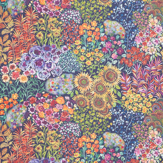 Floribunda - Flower Child Midnight Yardage